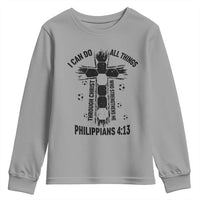 I Can Do All Things Through Christ Youth Sweatshirt Christian Soccer Faith
