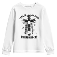 I Can Do All Things Through Christ Youth Sweatshirt Christian Soccer Faith