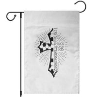 I Can Do All Things Through Christ Garden Flag Christian Soccer Cross Gift