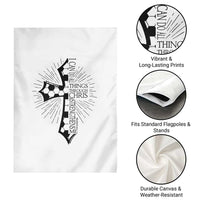 I Can Do All Things Through Christ Garden Flag Christian Soccer Cross Gift