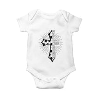 I Can Do All Things Through Christ Baby Onesie Christian Soccer Cross Gift