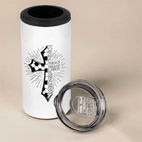 I Can Do All Things Through Christ 4 in 1 Can Cooler Tumbler Christian Soccer Cross Gift
