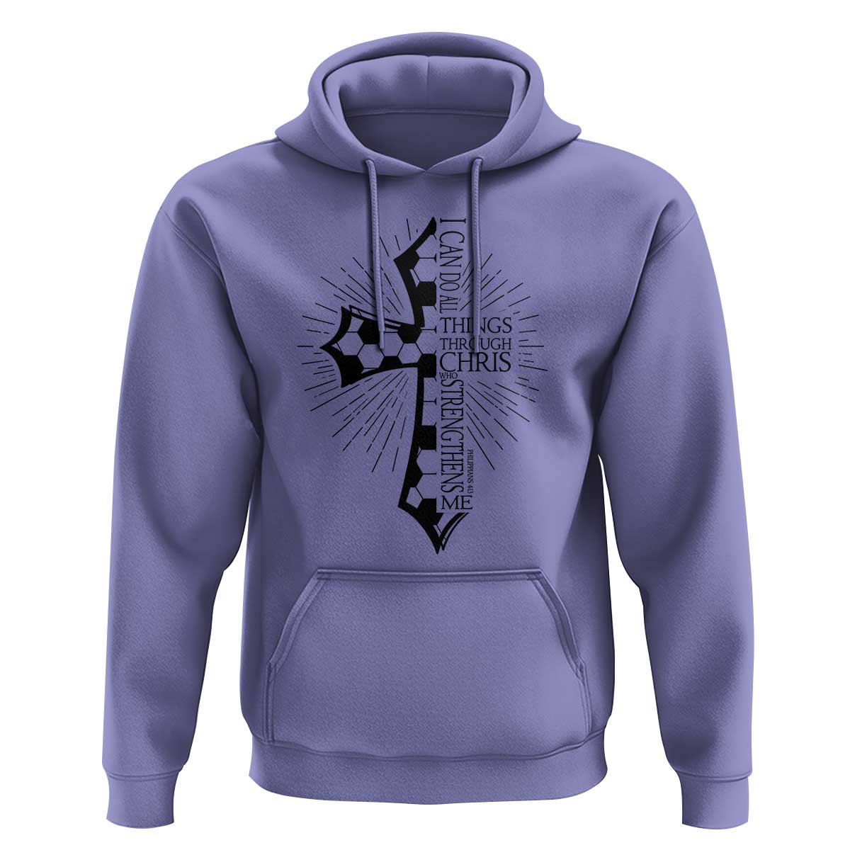 I Can Do All Things Through Christ Hoodie Christian Soccer Cross Gift