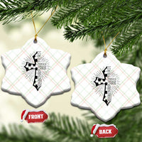 I Can Do All Things Through Christ Ceramic Ornament Christian Soccer Cross Gift