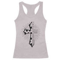 I Can Do All Things Through Christ Racerback Tank Top Christian Soccer Cross Gift