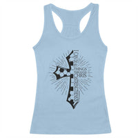 I Can Do All Things Through Christ Racerback Tank Top Christian Soccer Cross Gift