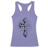 I Can Do All Things Through Christ Racerback Tank Top Christian Soccer Cross Gift