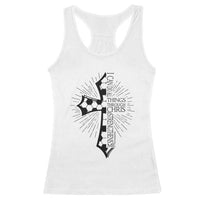 I Can Do All Things Through Christ Racerback Tank Top Christian Soccer Cross Gift