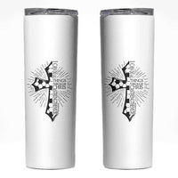 I Can Do All Things Through Christ Skinny Tumbler Christian Soccer Cross Gift