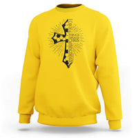 I Can Do All Things Through Christ Sweatshirt Christian Soccer Cross Gift