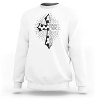 I Can Do All Things Through Christ Sweatshirt Christian Soccer Cross Gift