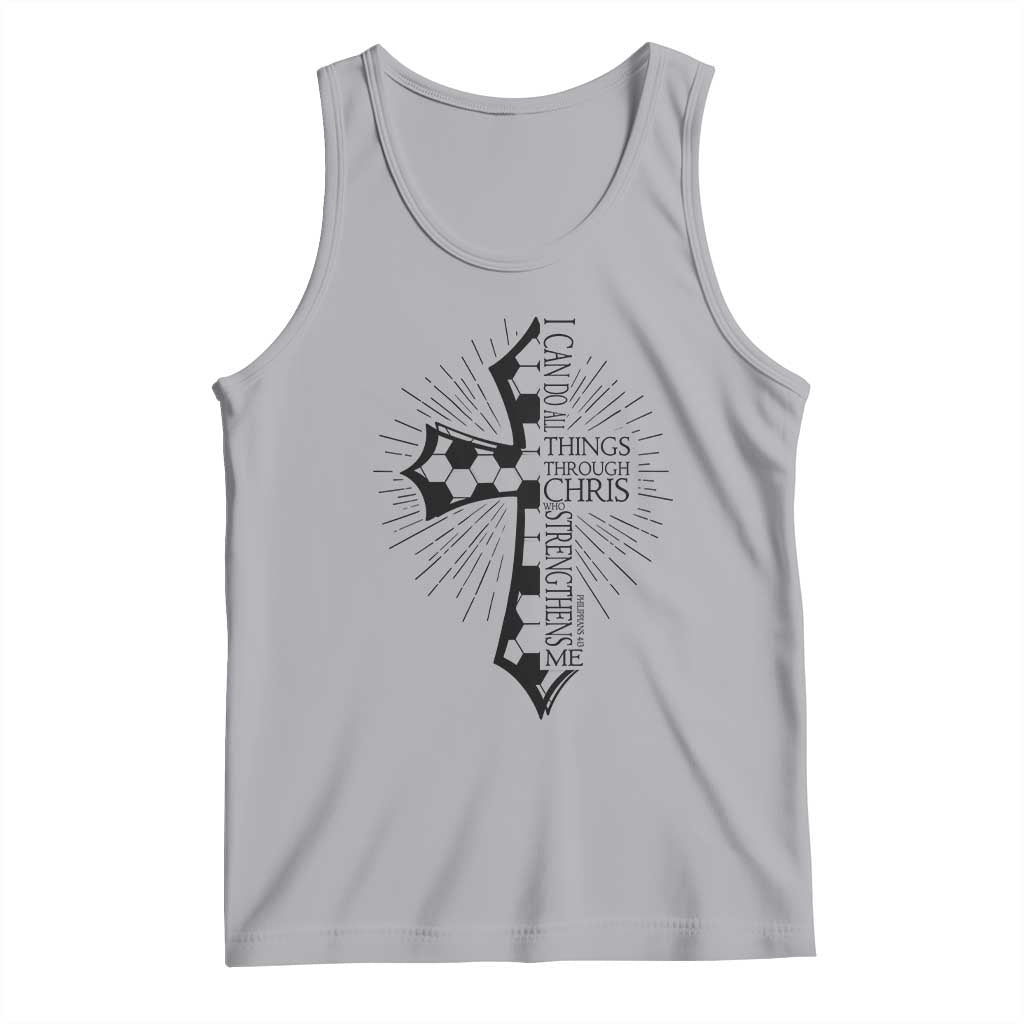 I Can Do All Things Through Christ Tank Top Christian Soccer Cross Gift