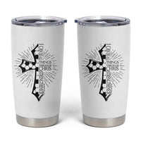 I Can Do All Things Through Christ Tumbler Cup Christian Soccer Cross Gift