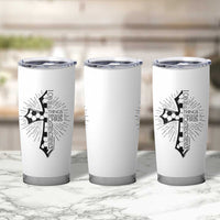 I Can Do All Things Through Christ Tumbler Cup Christian Soccer Cross Gift