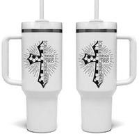 I Can Do All Things Through Christ Tumbler With Handle Christian Soccer Cross Gift