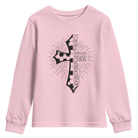 I Can Do All Things Through Christ Youth Sweatshirt Christian Soccer Cross Gift