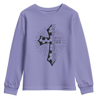 I Can Do All Things Through Christ Youth Sweatshirt Christian Soccer Cross Gift