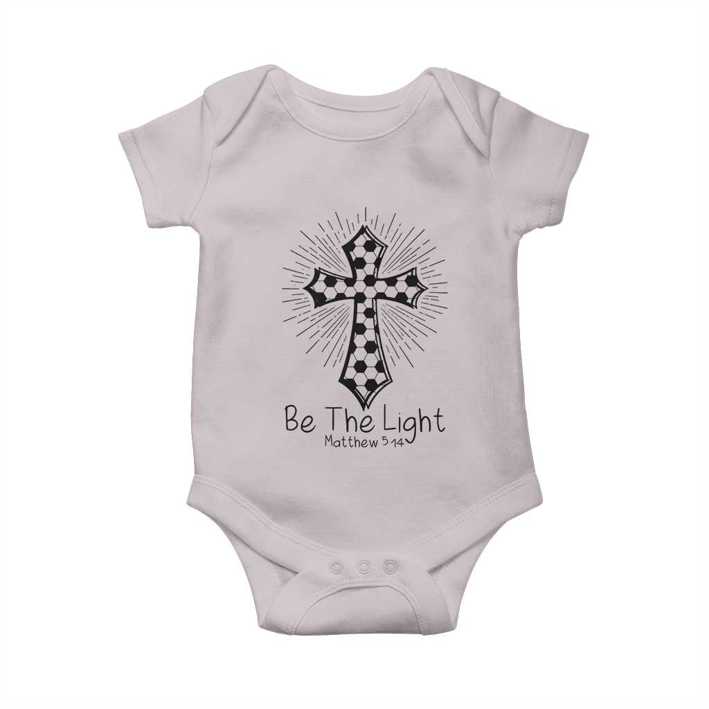 Be The Light Matthew 5 14 Baby Onesie Christian Soccer Faith Gift