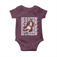 He Is Rizzin Baby Onesie Funny Christian Soccer Lover Gift