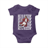 He Is Rizzin Baby Onesie Funny Christian Soccer Lover Gift
