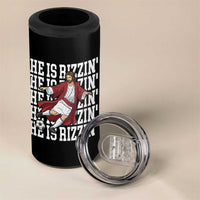 He Is Rizzin 4 in 1 Can Cooler Tumbler Funny Christian Soccer Lover Gift