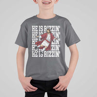 He Is Rizzin T Shirt For Kid Funny Christian Soccer Lover Gift