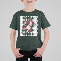 He Is Rizzin T Shirt For Kid Funny Christian Soccer Lover Gift