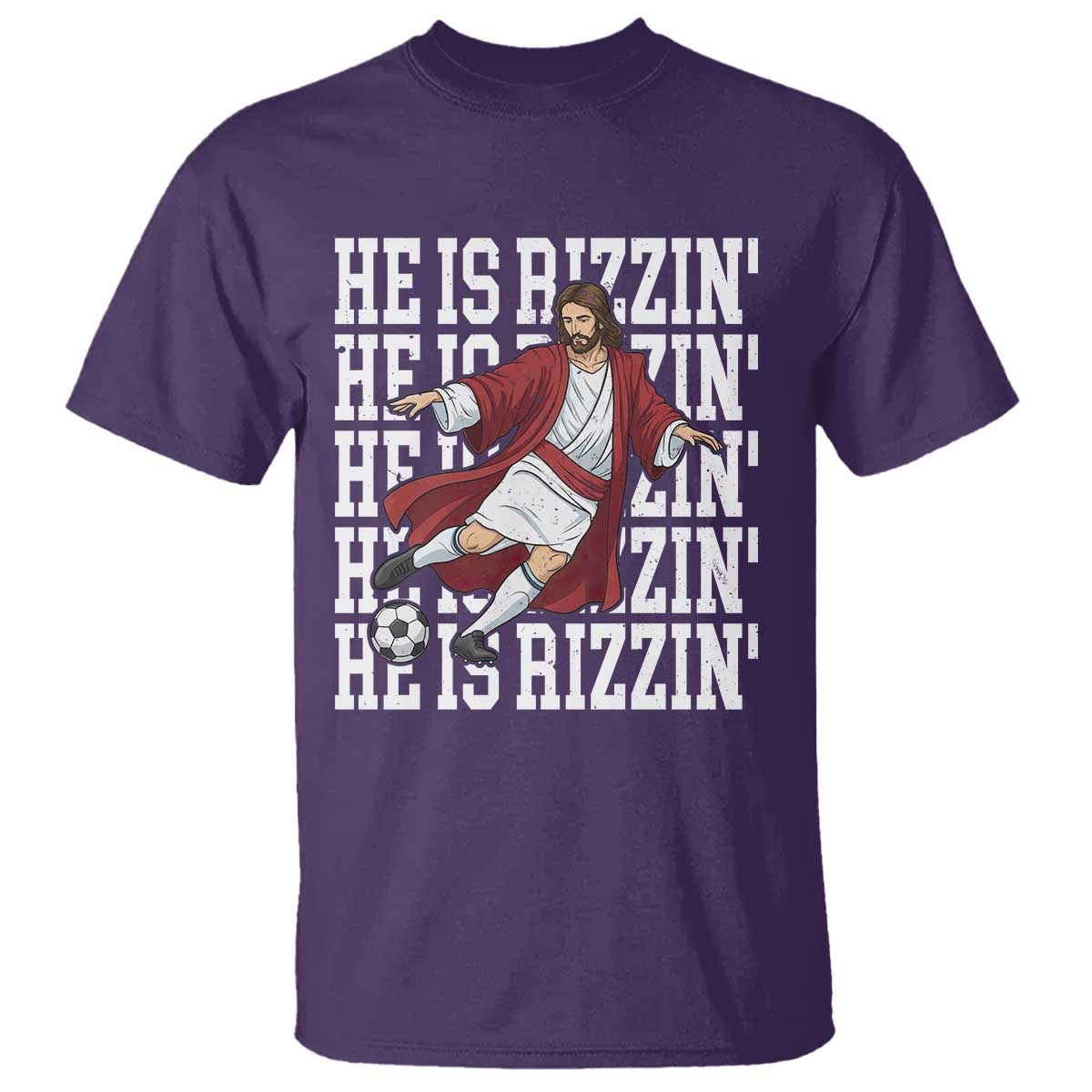 He Is Rizzin T Shirt Funny Christian Soccer Lover Gift