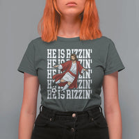 He Is Rizzin T Shirt For Women Funny Christian Soccer Lover Gift