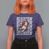 He Is Rizzin T Shirt For Women Funny Christian Soccer Lover Gift