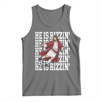 He Is Rizzin Tank Top Funny Christian Soccer Lover Gift
