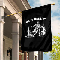 He Is Rizzin Garden Flag Christian Soccer Funny Gift For Believers
