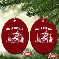 He Is Rizzin Ceramic Ornament Christian Soccer Funny Gift For Believers