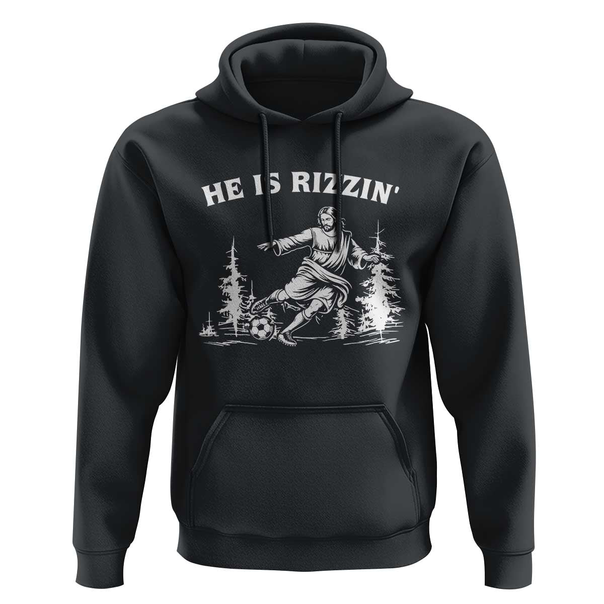 He Is Rizzin Hoodie Christian Soccer Funny Gift For Believers