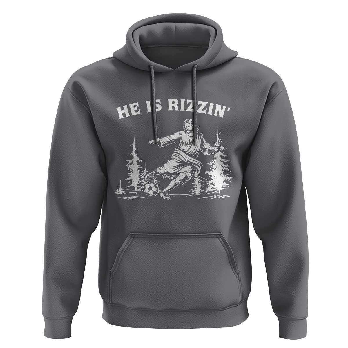 He Is Rizzin Hoodie Christian Soccer Funny Gift For Believers
