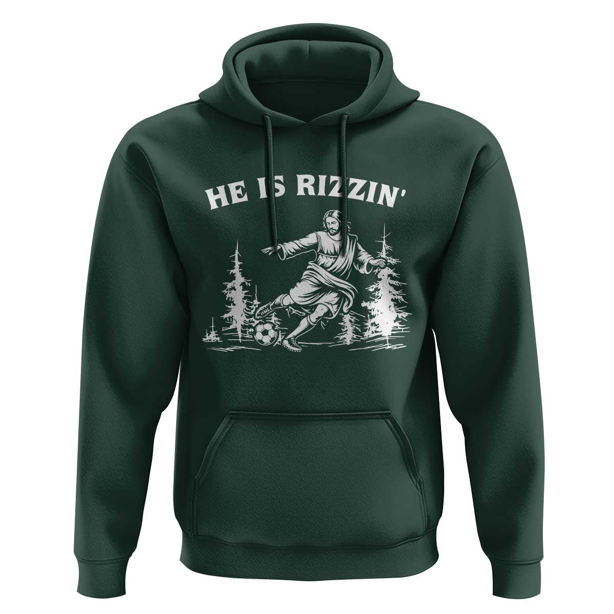 He Is Rizzin Hoodie Christian Soccer Funny Gift For Believers