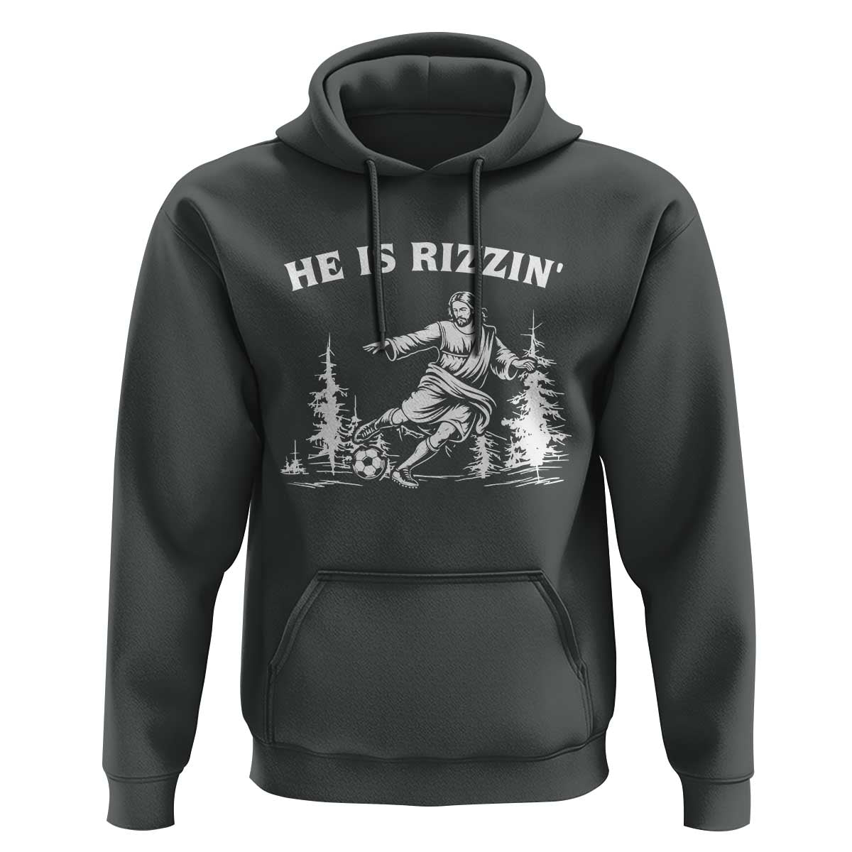He Is Rizzin Hoodie Christian Soccer Funny Gift For Believers