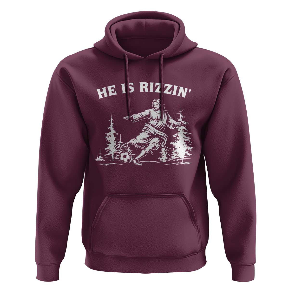 He Is Rizzin Hoodie Christian Soccer Funny Gift For Believers