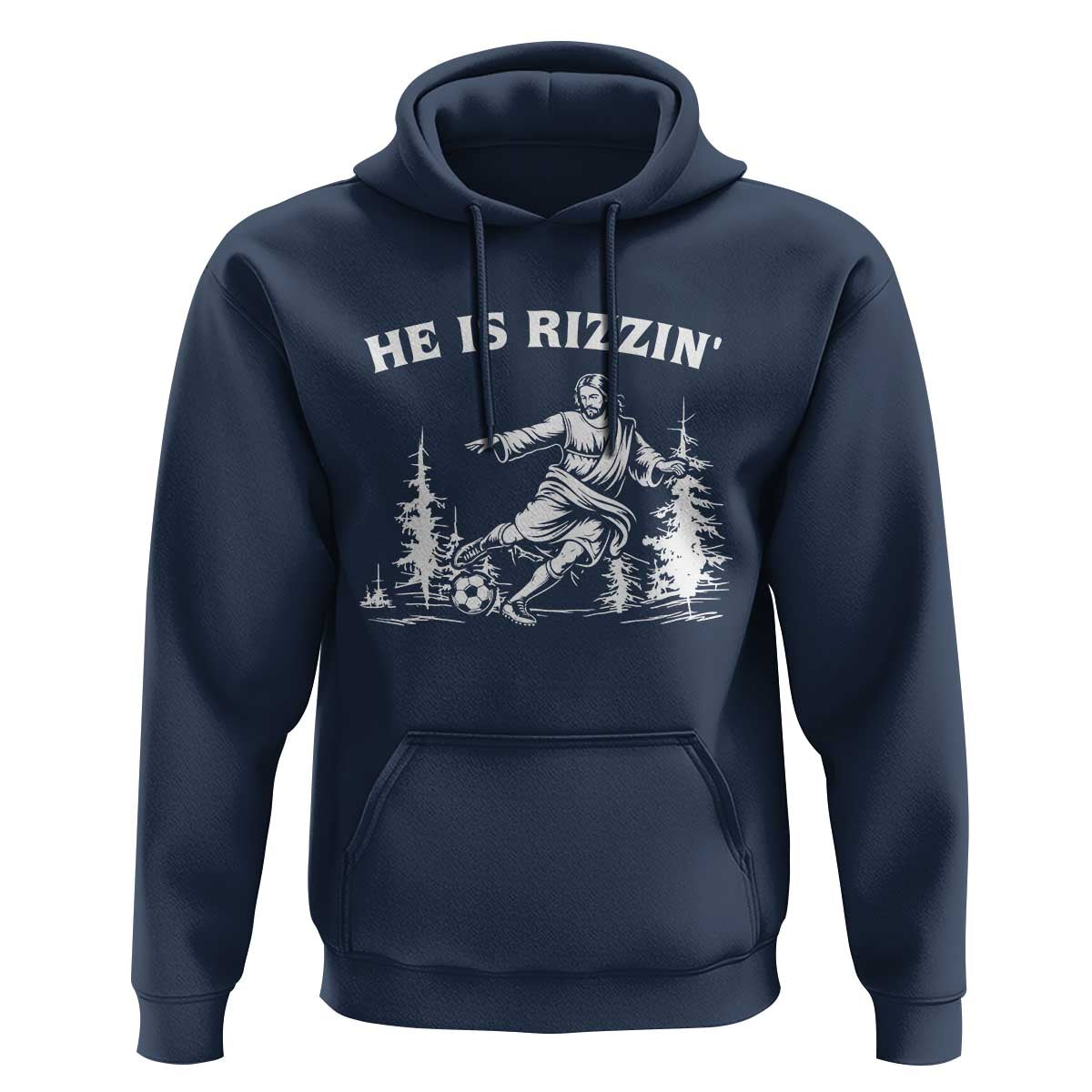 He Is Rizzin Hoodie Christian Soccer Funny Gift For Believers