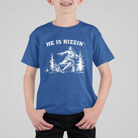 He Is Rizzin T Shirt For Kid Christian Soccer Funny Gift For Believers