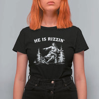 He Is Rizzin T Shirt For Women Christian Soccer Funny Gift For Believers