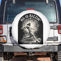 He Is Rizzin Spare Tire Cover Funny Christian Faith Soccer Player Gift
