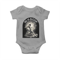 He Is Rizzin Baby Onesie Funny Christian Faith Soccer Player Gift