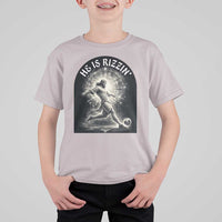 He Is Rizzin T Shirt For Kid Funny Christian Faith Soccer Player Gift