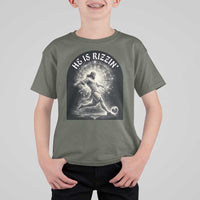 He Is Rizzin T Shirt For Kid Funny Christian Faith Soccer Player Gift