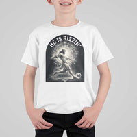 He Is Rizzin T Shirt For Kid Funny Christian Faith Soccer Player Gift