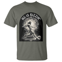 He Is Rizzin T Shirt Funny Christian Faith Soccer Player Gift