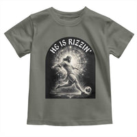 He Is Rizzin Toddler T Shirt Funny Christian Faith Soccer Player Gift
