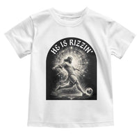 He Is Rizzin Toddler T Shirt Funny Christian Faith Soccer Player Gift