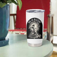 He Is Rizzin Tumbler Cup Funny Christian Faith Soccer Player Gift